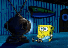 Spongebob Watching Tv Shows