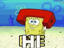 Spongebob Waving Hi GIF