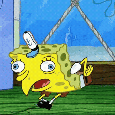SpongeBob Wearing Anchor Hat GIF
