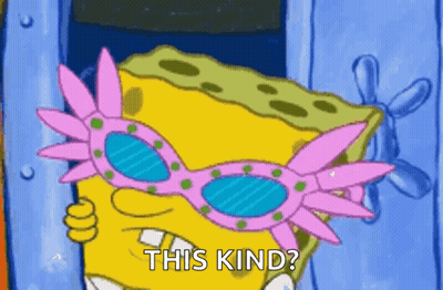 SpongeBob Wearing Pink Sunglasses Saying This Kind GIF