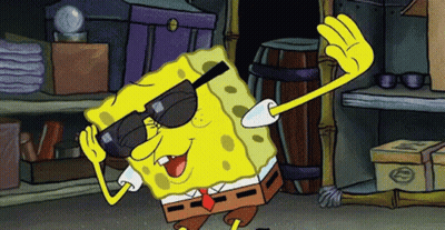 SpongeBob Wearing Sunglasses Waving GIF