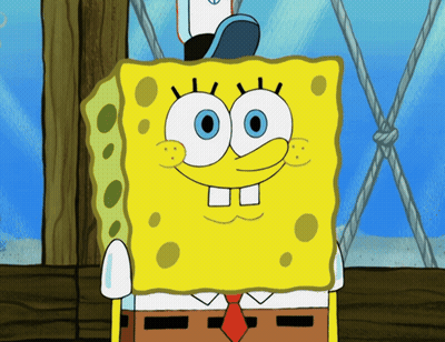 SpongeBob Wearing Tie And Hat GIF