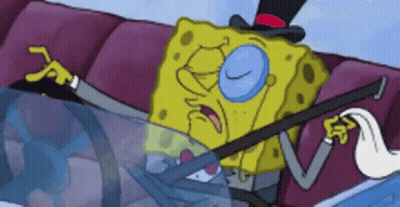 Spongebob Wearing Top Hat And Glasses GIF