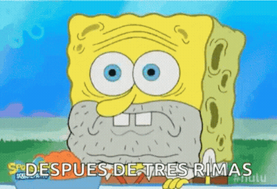 SpongeBob With Beard Después De Tres Rimas GIF