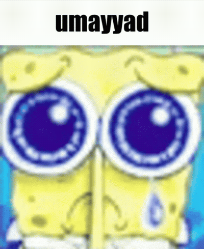 SpongeBob With Big Blue Eyes And Umayyad GIF