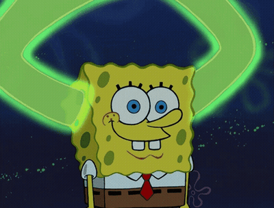 SpongeBob With Green Circle GIF