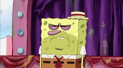 SpongeBob With Hat And Tie Eyes Closed GIF