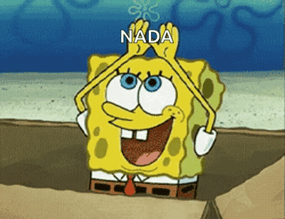 SpongeBob With Nada Text GIF