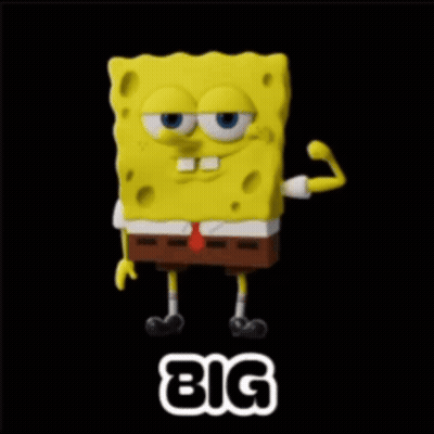 Spongebob With Name Above GIF