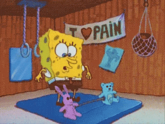 SpongeBob Working Out Loves Pain GIF