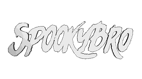 Spookbro Word In Black And White Sticker