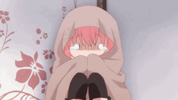 Spooked Anime Girl Hiding