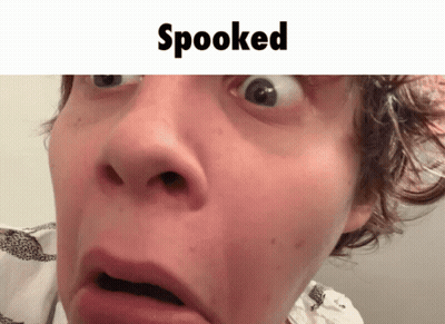 Spooked Close Up Face GIF