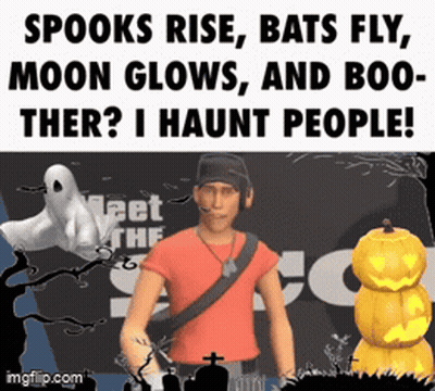 Spooks Rise Bats Fly Moon Glows Boo-Ther GIF