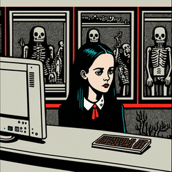 Spooky Cartoon Wednesday Addams GIF
