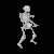 Spooky Dance Skeleton Pixel