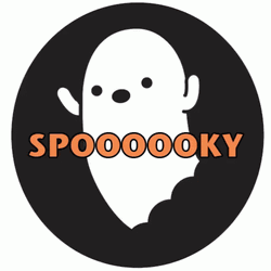 Spooky Floating Ghost Animation GIF