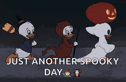 Spooky Friday Huey Dewey And Louie Halloween GIF