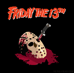 Spooky Friday Jason Voorhees Mask Stabbed GIF