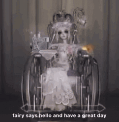 Spooky Friday Skeleton Fairy On Wheelchair GIF