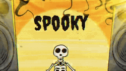 Spooky Month Animated Skeleton Halloween GIF