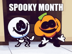 Spooky Month Excited And Pumpkin Dance GIF