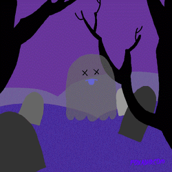 Spooky Month Ghosts Playing Cemetery GIF