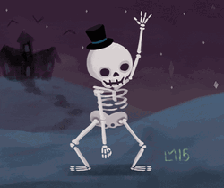 Spooky Month Skeleton Dancing Haunted House