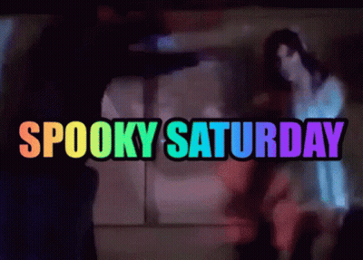 Spooky Saturday Advertisement Rainbow Background GIF