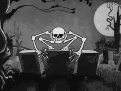 Spooky Scary Skeletons Inside Mouth GIF