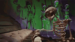 Spooky Scary Skeletons Playing Piano GIF