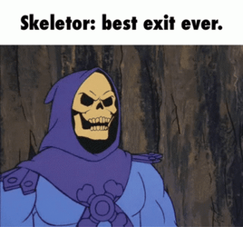 Spooky Scary Skeletons Skeletor Exit GIF