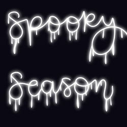 Spooky Season Blinking Text In Creepy Style GIF