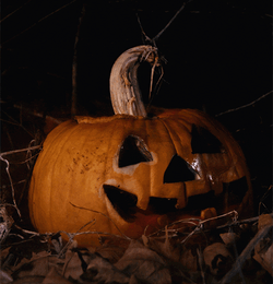 Spooky Season Scary Pumpkin With Red Smoke GIF