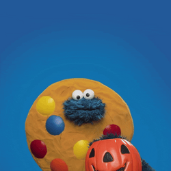Spooky Season Sesame Street’s Cookie Monster GIF