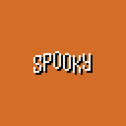 Spooky Season Video Game Pixel Text GIF