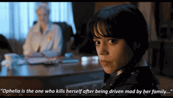 Spooky Wednesday Addams Talking GIF