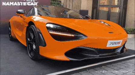 Sports Car Orange Mclaren 720S Spider GIF