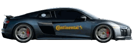 Sports Car With Continental Logo Sticker