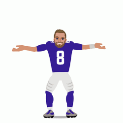 Sports Cartoon Vikings Player GIF