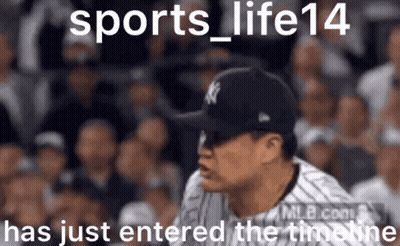 Sports Life 14 Has Just Entered The Timeline With A Picture Of A Baseball Player GIF