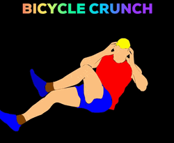 Sports Man Doing Bicycle Crunches GIF