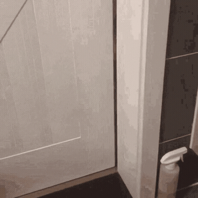 Spray Bottle Next To White Door GIF