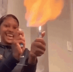 Spraying Chemicals On Lighter GIF