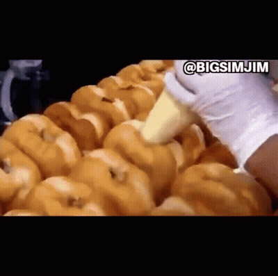 Spreading Butter On Donuts GIF