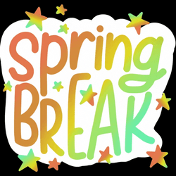 Spring Break Animated Stars Graphic Design GIF