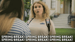 Spring Break Excited Girl Spinning GIF
