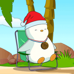 Spring Break Pudgy Penguin Relaxing GIF