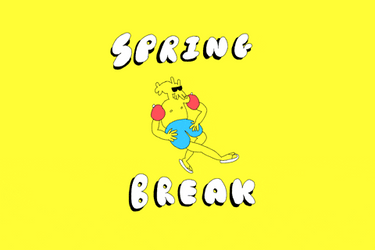 Spring Break Yellow Creature Passing By Loop GIF
