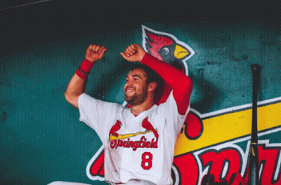 Springfield Cardinals Baseball Player Arms Up GIF
